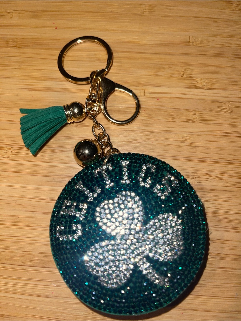 NBA - Boston Celtics Puff Rhinestone Keychain Bag Charm